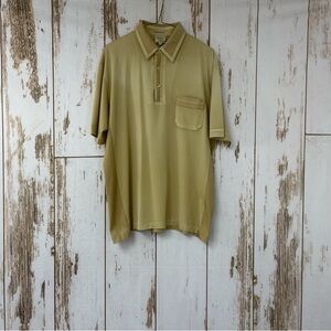 Vintage Heywood House Tan Rib Accent Polo, Size Large. In excellent condition!